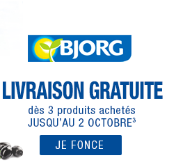Exclu web. Bjorg. Livraison gratuite des 3 produits achetes. Jusqu au 2 octobre. Je fonce
